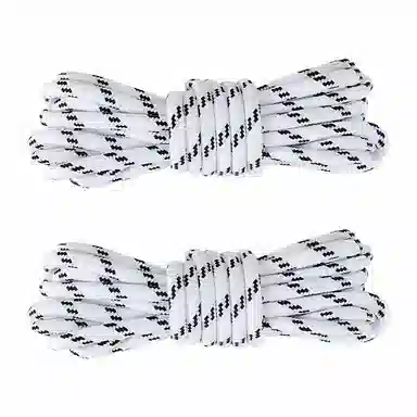 适配老爹鞋 足印部落 经典圆形黑白条纹不晕染不掉色紧致耐用 涤纶 鞋带 通用