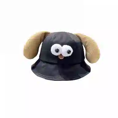 尚先生 可爱小狗耳朵出游防晒遮阳帽子百搭显脸 聚酯纤维 渔夫帽 女款