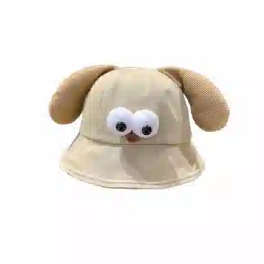 尚先生 可爱小狗耳朵出游防晒遮阳帽子百搭显脸 聚酯纤维 渔夫帽 女款