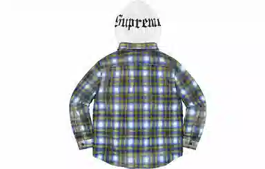 Supreme FW21 Week 9 Hooded Flannel Zip Up Shirt