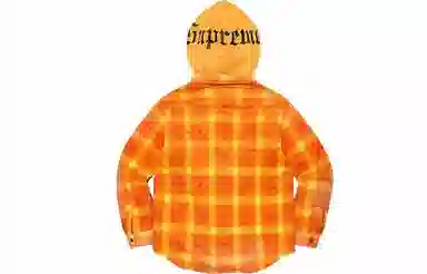 Supreme FW21 Week 9 Hooded Flannel Zip Up Shirt