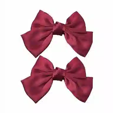 简应舒 大蝴蝶结 弹簧夹子后脑勺发卡高级感夹子发卡 缎面 头饰发夹 女款