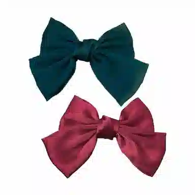 简应舒 大蝴蝶结 弹簧夹子后脑勺发卡高级感夹子发卡 缎面 头饰发夹 女款