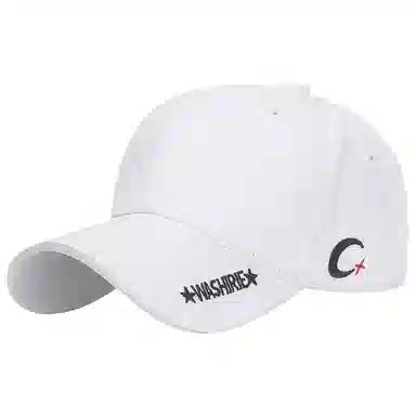 春夏季韩版刺绣月牙遮阳透气显脸小青年学生防晒百搭帽 优质纯棉帽 时尚鸭舌帽 男女同款情侣款