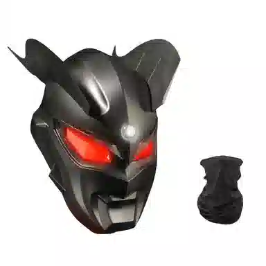 欧洛伊 黑暗红眼赛罗奥特曼头套  头标可拆卸洛普斯发光头盔 玩具