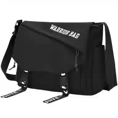 Warrior Nylon Messenger Bag White/Black