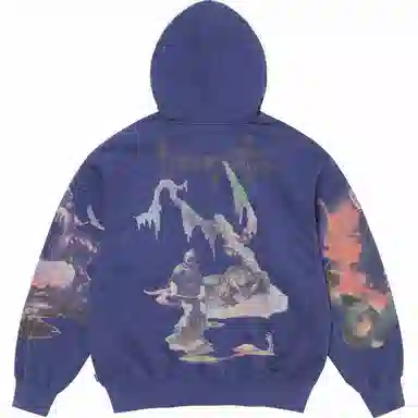Supreme x Frank Frazetta Zip Up Hooded Sweatshirt