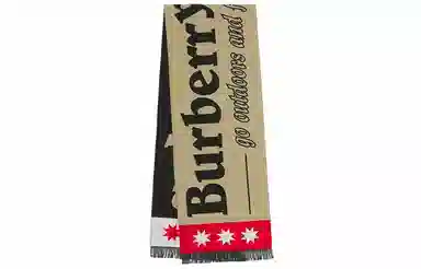Burberry Logo Jacquard Wool Scarf