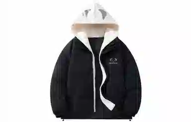 LA'T.WEEKEND Extreme Cold Outdoor Down Jacket Black Gold Logo