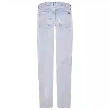 Saint Laurent FW21 Slim Distressed Multi-Pocket Denim Pants Blue