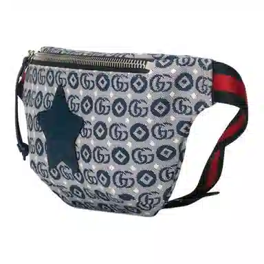 Gucci GG Star Logo Belt Bag Blue Kids