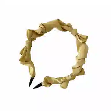 简应舒 法式少女甜美蝴蝶结 百搭不规则发饰 缎面 发箍 女款