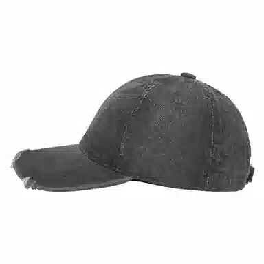 啄木鸟 美式复古水洗拼色格纹棒球帽工装做旧破洞重工毛边大头围显脸小软顶休闲百搭遮脸防晒素颜 棉 鸭舌帽 男女同款情侣款