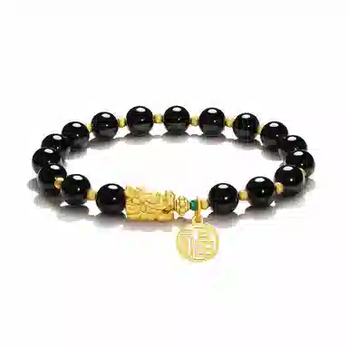 幸囍礼 国潮招财转运龙头手饰 复古古风宏图大展龙年福运聚财珠串  恋爱 琉璃 手串 男女同款情侣款