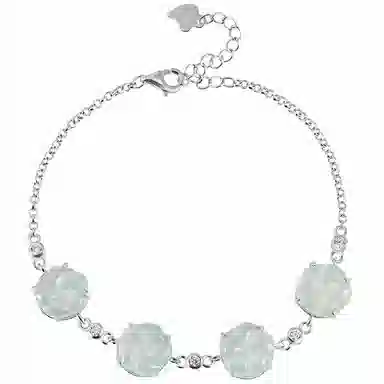 幸囍礼 蓝水梅花简约手饰 梅你不行国风配饰 汉服旗袍小众设计感饰品 豆种 翡翠手链 男女同款情侣款