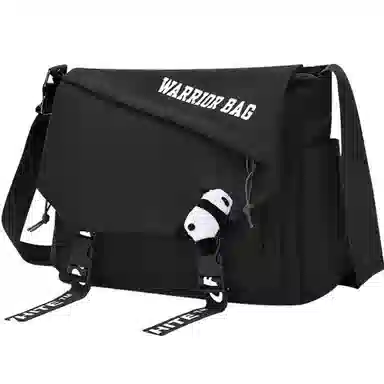 Warrior Nylon Messenger Bag White/Black