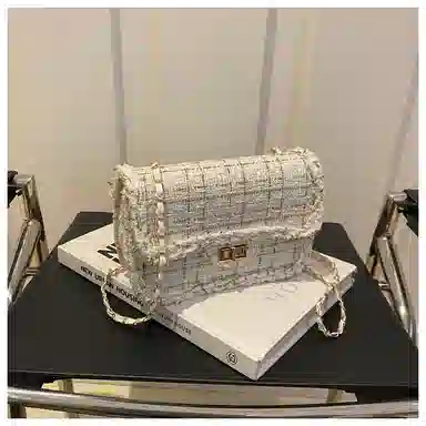 Miss Angel Plaid Chain Crossbody Bag