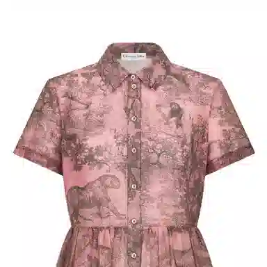 DIOR SS23 Animal Print Dress Pink