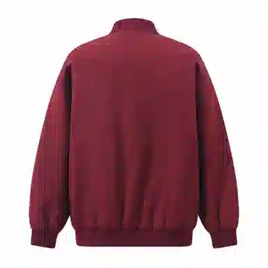 快鱼 棒球领宽松纯色长袖简约基础款上衣外套潮流休闲百搭学院风美式复古高街酷帅飞行员夹克 男女同款