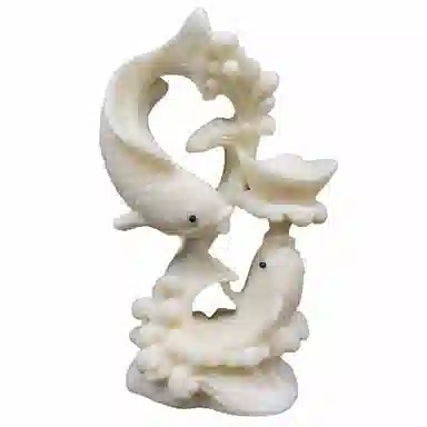 書卓 新中式 双鱼夺宝 年年有余 招财进宝 #好运 象牙果 家居摆件 男女同款情侣款