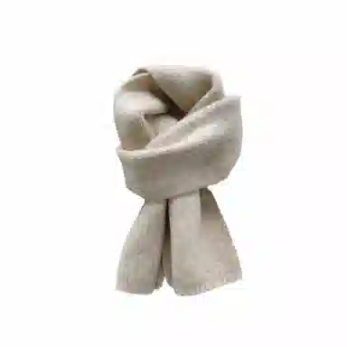 北极绒 高级感韩版百搭秋冬季软糯加厚保暖纯色 绒线围巾 男女同款情侣款