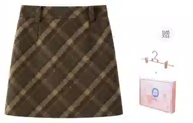 东鲸岁时记 辣妹风高级感伯克利半裙职场微辣学姐感高腰修身包臀经典格纹学院风休闲短裙 春秋季 女款 礼盒装 红格