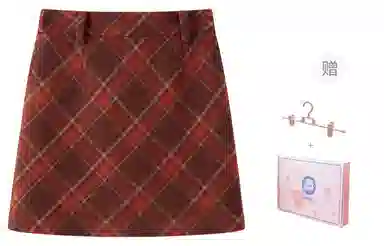 东鲸岁时记 辣妹风高级感伯克利半裙职场微辣学姐感高腰修身包臀经典格纹学院风休闲短裙 春秋季 女款 礼盒装 红格