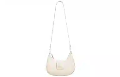 妙迪 小众设计高级感时尚气质通勤简约百搭 质感真皮牛皮 新月包月亮腋下包手提单肩斜挎包 中号 女款 黑色