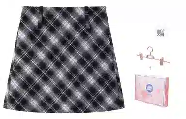 东鲸岁时记 辣妹风高级感伯克利半裙职场微辣学姐感高腰修身包臀经典格纹学院风休闲短裙 春秋季 女款 礼盒装 红格