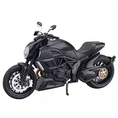 华一 杜卡迪大魔鬼 氛围感 机车展示盒 收藏 合金车模 成品模型