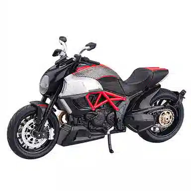 华一 杜卡迪大魔鬼 氛围感 机车展示盒 收藏 合金车模 成品模型