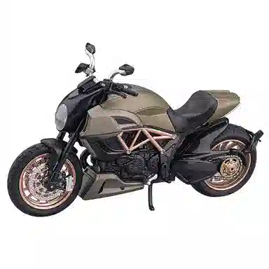 华一 杜卡迪大魔鬼 氛围感 机车展示盒 收藏 合金车模 成品模型