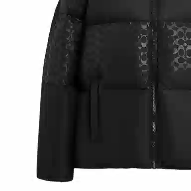 COACH Hooded Down Jacket Black