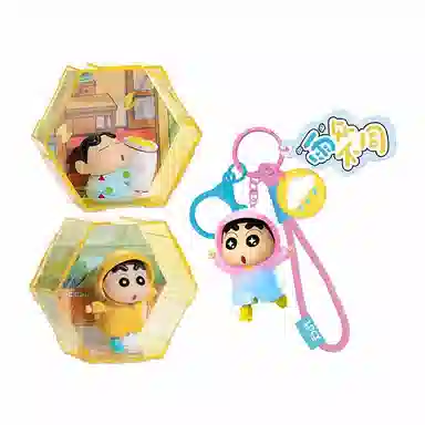 灵动创想 小新的日常 第二弹 可爱卡通书包挂饰 塑胶 挂件 男女同款情侣款 多巴胺配色