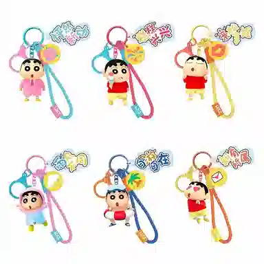 灵动创想 小新的日常 第二弹 可爱卡通书包挂饰 塑胶 挂件 男女同款情侣款 多巴胺配色