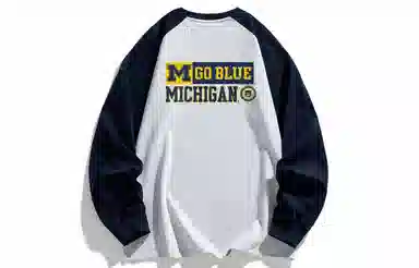 NCAA Michigan Retro Logo Long Sleeve Tee