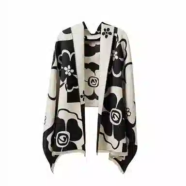 纳兰杜 气质优雅拼色旅行穿搭旅游高级感外搭实用礼盒装 四季通用 聚酯纤维 披肩 女款