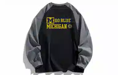 NCAA Michigan Retro Logo Long Sleeve Tee