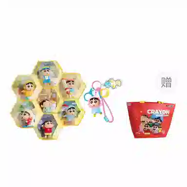 灵动创想 小新的日常 第二弹 可爱卡通书包挂饰 塑胶 挂件 男女同款情侣款 多巴胺配色