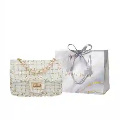 Miss Angel Plaid Chain Crossbody Bag