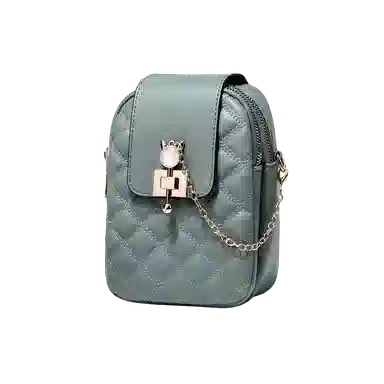 三只小鸭 手机包包菱格小众高级感包斜挎包女包 涤纶 单肩包 常规 女款