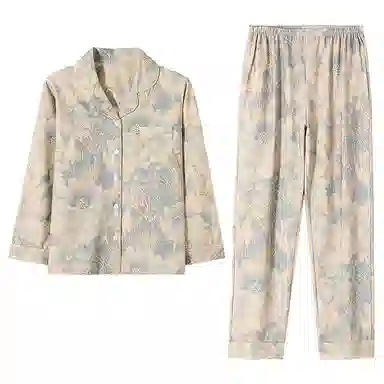 莫代尔 舒适轻盈休闲优雅时尚家居服可外穿睡衣套装 女款 卡其色