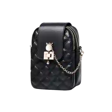 三只小鸭 手机包包菱格小众高级感包斜挎包女包 涤纶 单肩包 常规 女款