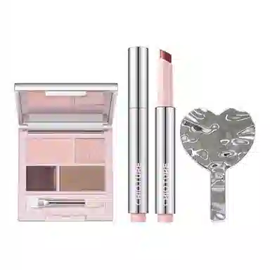 稚优泉 唇蜜卧蚕盘彩妆套装 易上色细闪自然玻璃唇持久镜面