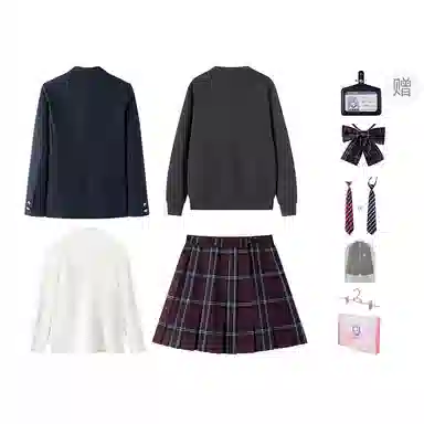 东鲸岁时记 学院风西装宽松氛围感时尚口袋长袖衬衫百褶裙套装制服 女款