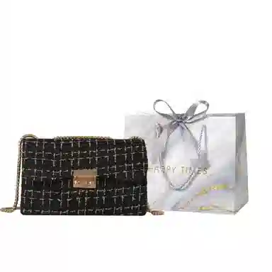 Miss Angel Plaid Chain Crossbody Bag