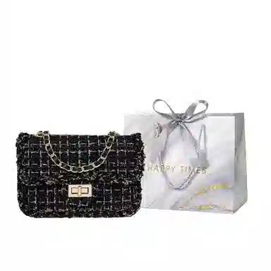 Miss Angel Plaid Chain Crossbody Bag