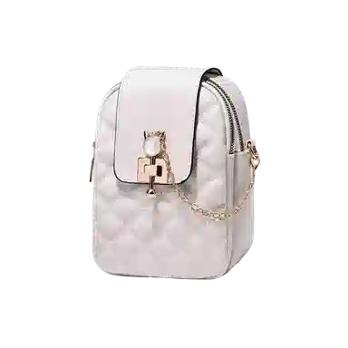 三只小鸭 手机包包菱格小众高级感包斜挎包女包 涤纶 单肩包 常规 女款