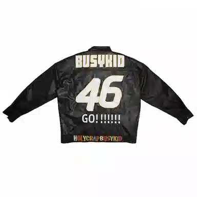 Holycrap Hip Hop Embroidered Jacket Black