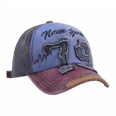 啄木鸟 欧美布贴动漫鲨鱼刺绣水洗牛仔 户外运动遮阳水洗 棉 鸭舌帽 男女同款情侣款